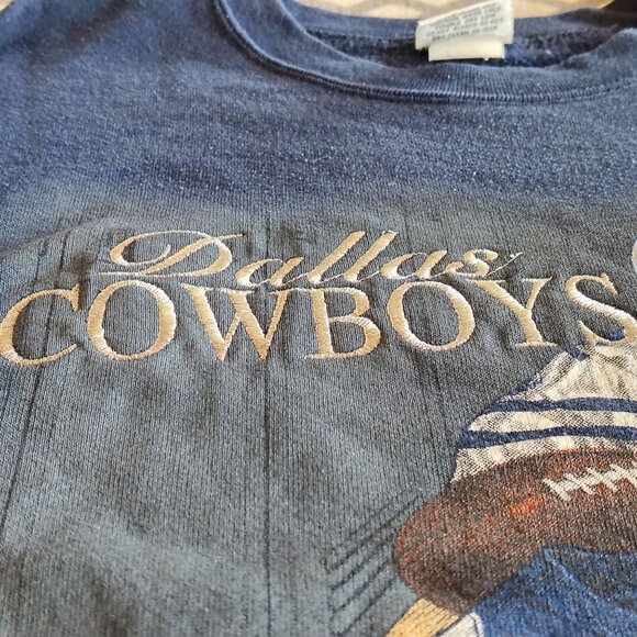 Vintage 1994 Nutmeg Dallas Cowboys Sweatshirt M NFLP Emmitt Smith Graphic Crewne - Picture 3 of 12